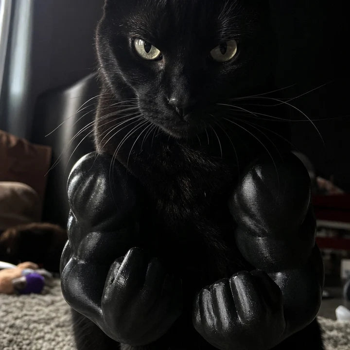 Funny Muscle Arms Cat Costume – 3D Printed Halloween Pet Cosplay Suit