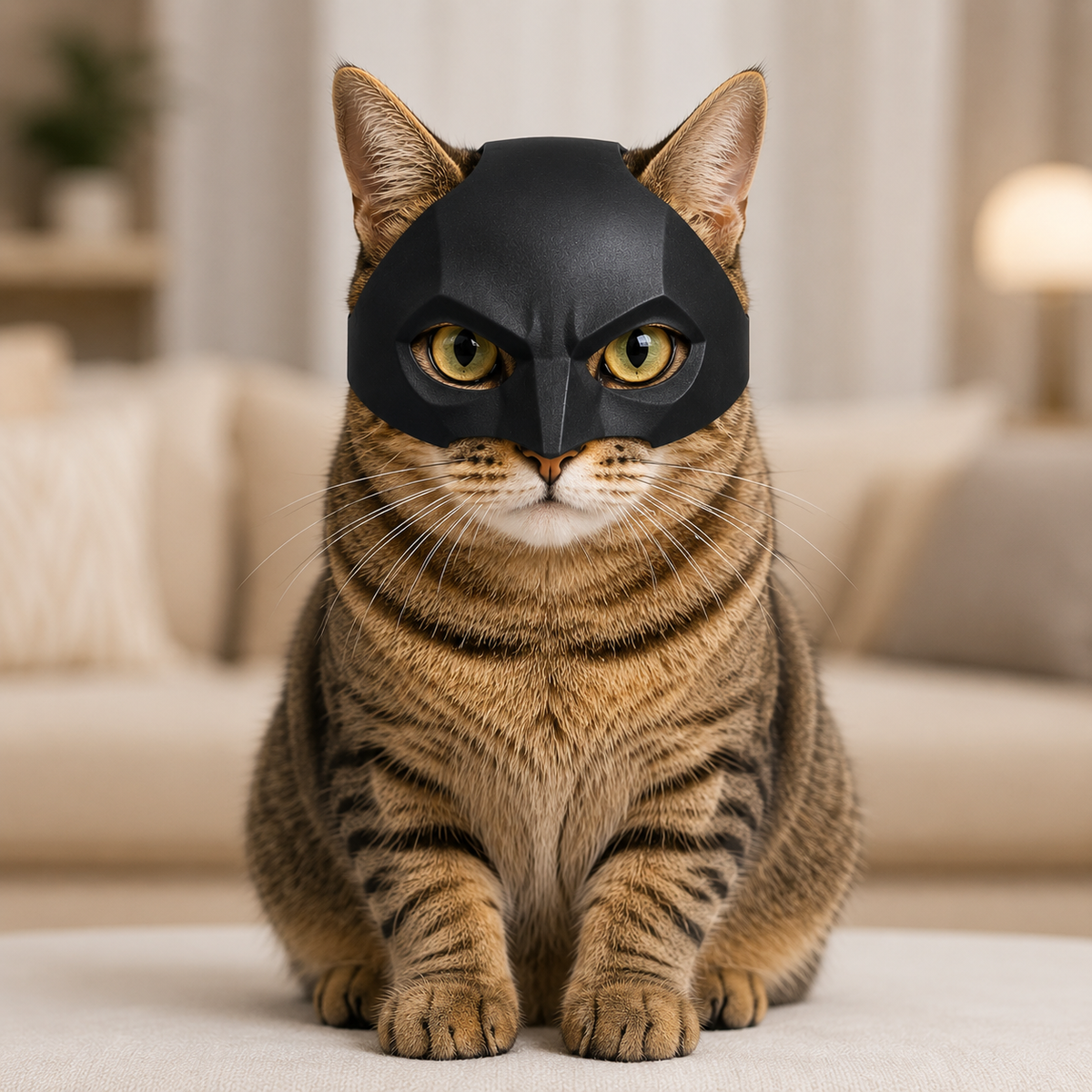 Cat Superhero Mask – Funny Halloween Cosplay Mask for Cats & Small Pets
