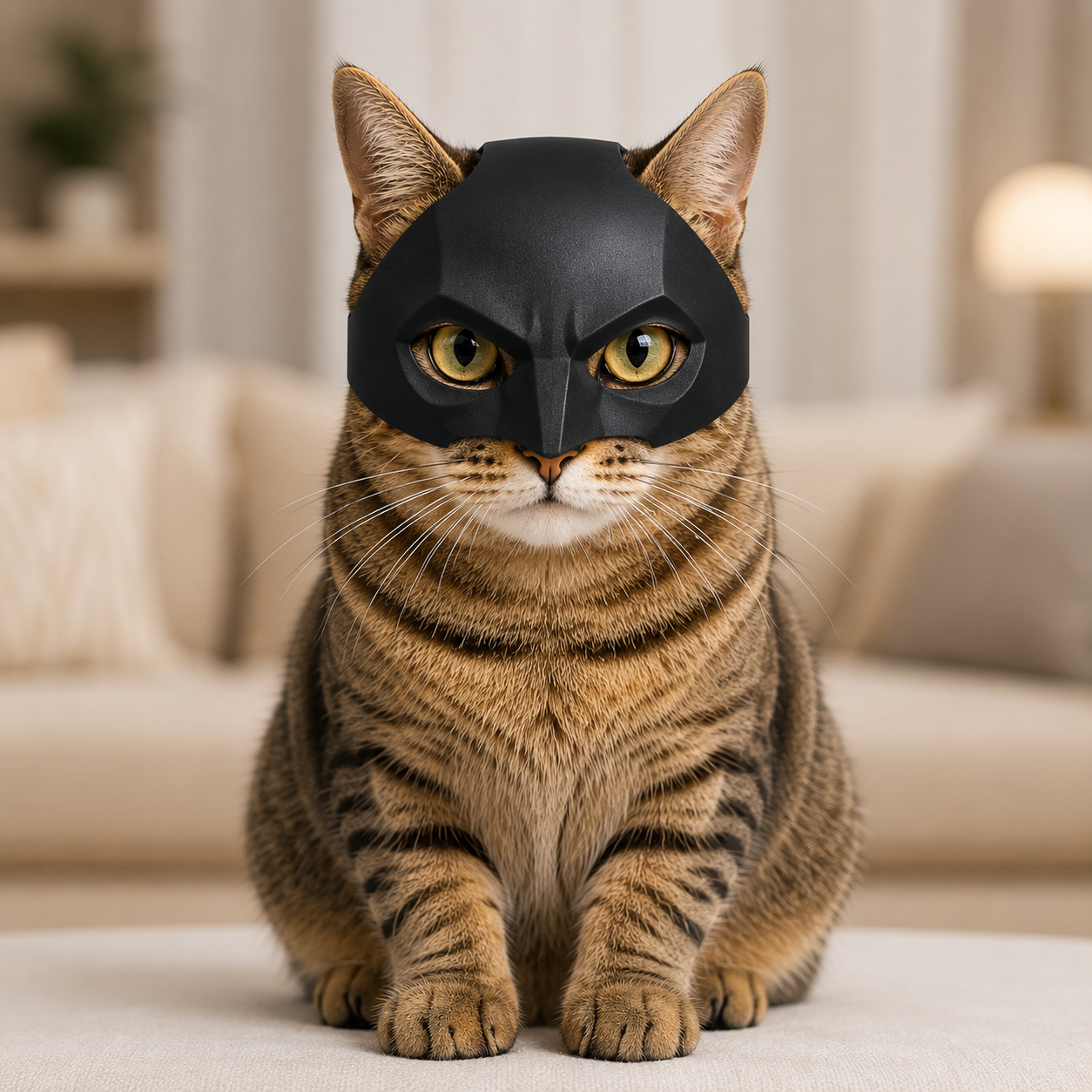Cat Superhero Mask – Funny Halloween Cosplay Mask for Cats & Small Pets