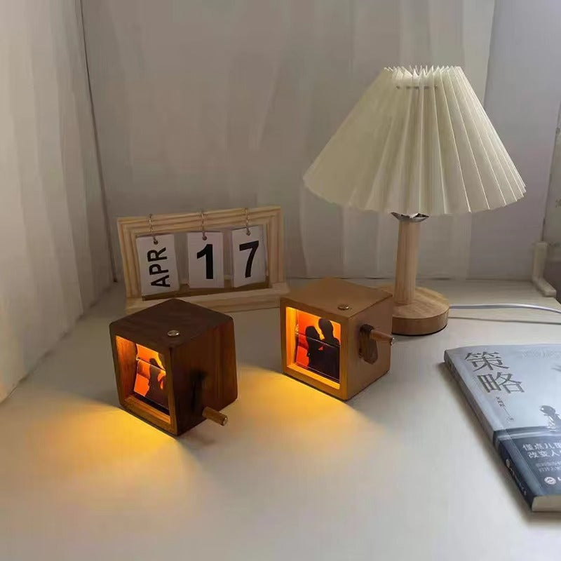 Wooden Photo Flipper Frame