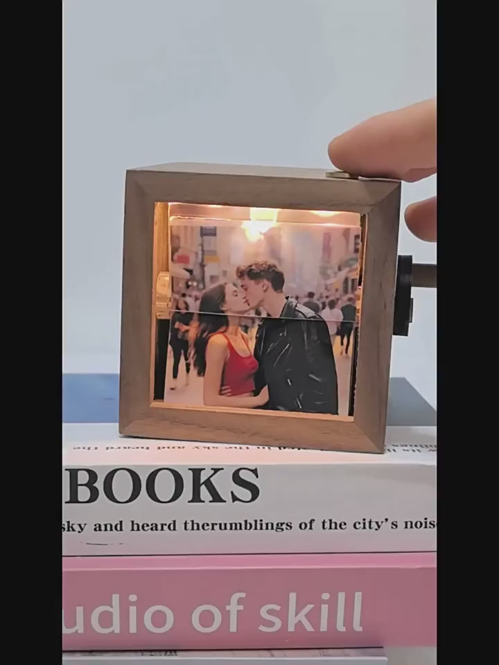Wooden Photo Flipper Frame